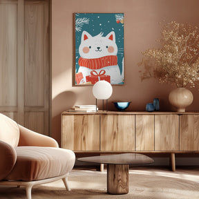 Christmas Cat Poster