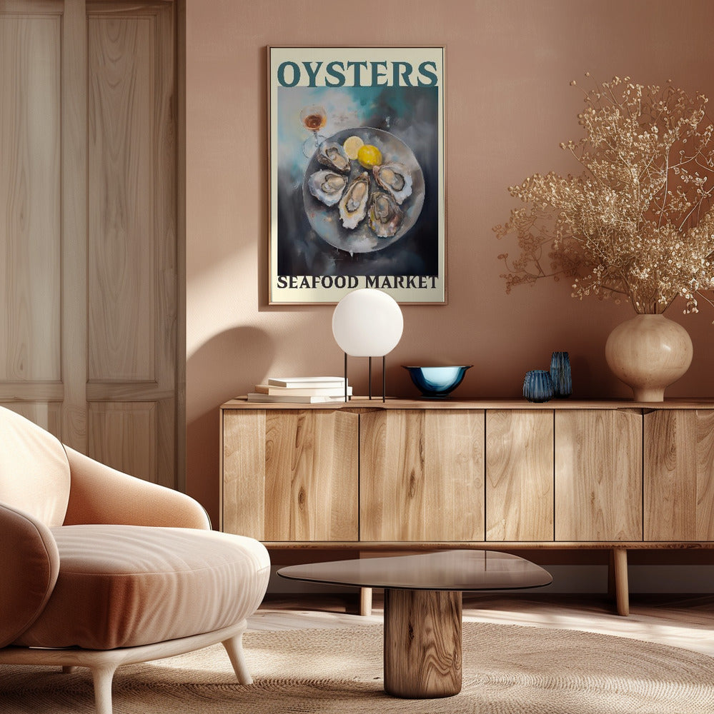 Oysters Seafood Market Poster