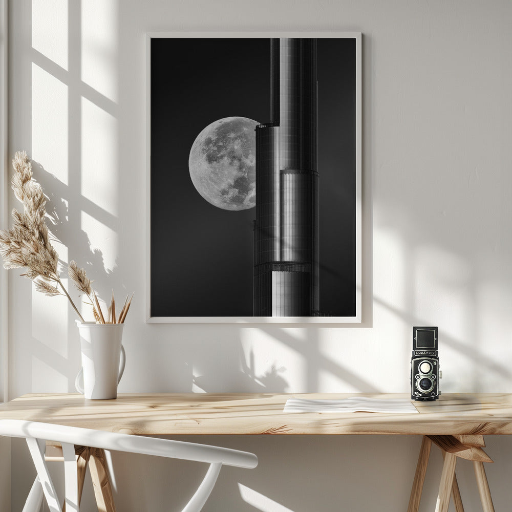 Super moon Burjkhalifa Poster