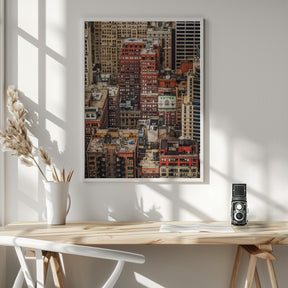 Multi colour Manhattan Poster