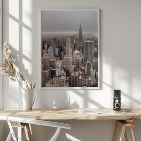 Foggy day in Manhattan Poster