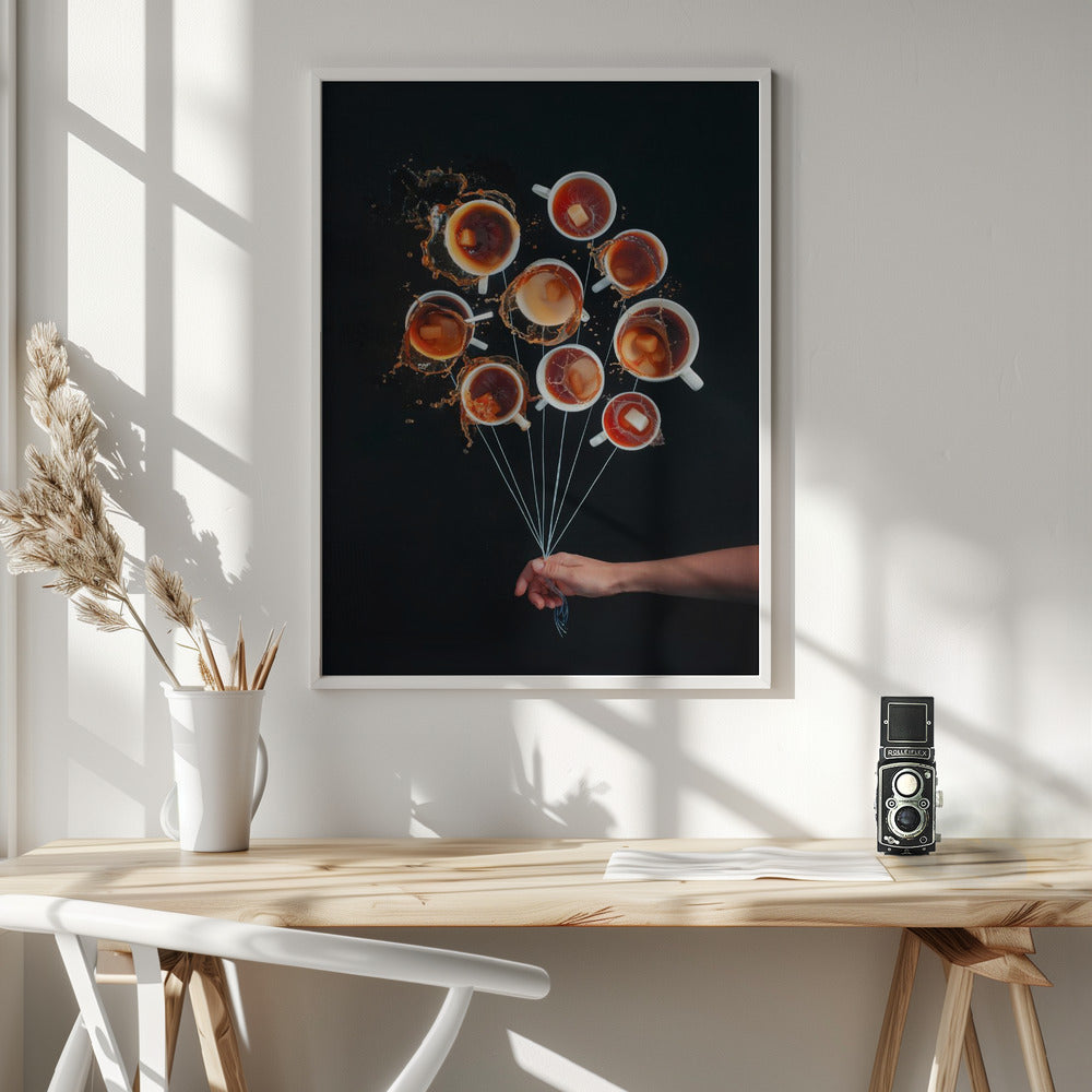 Coffee Balloons Poster