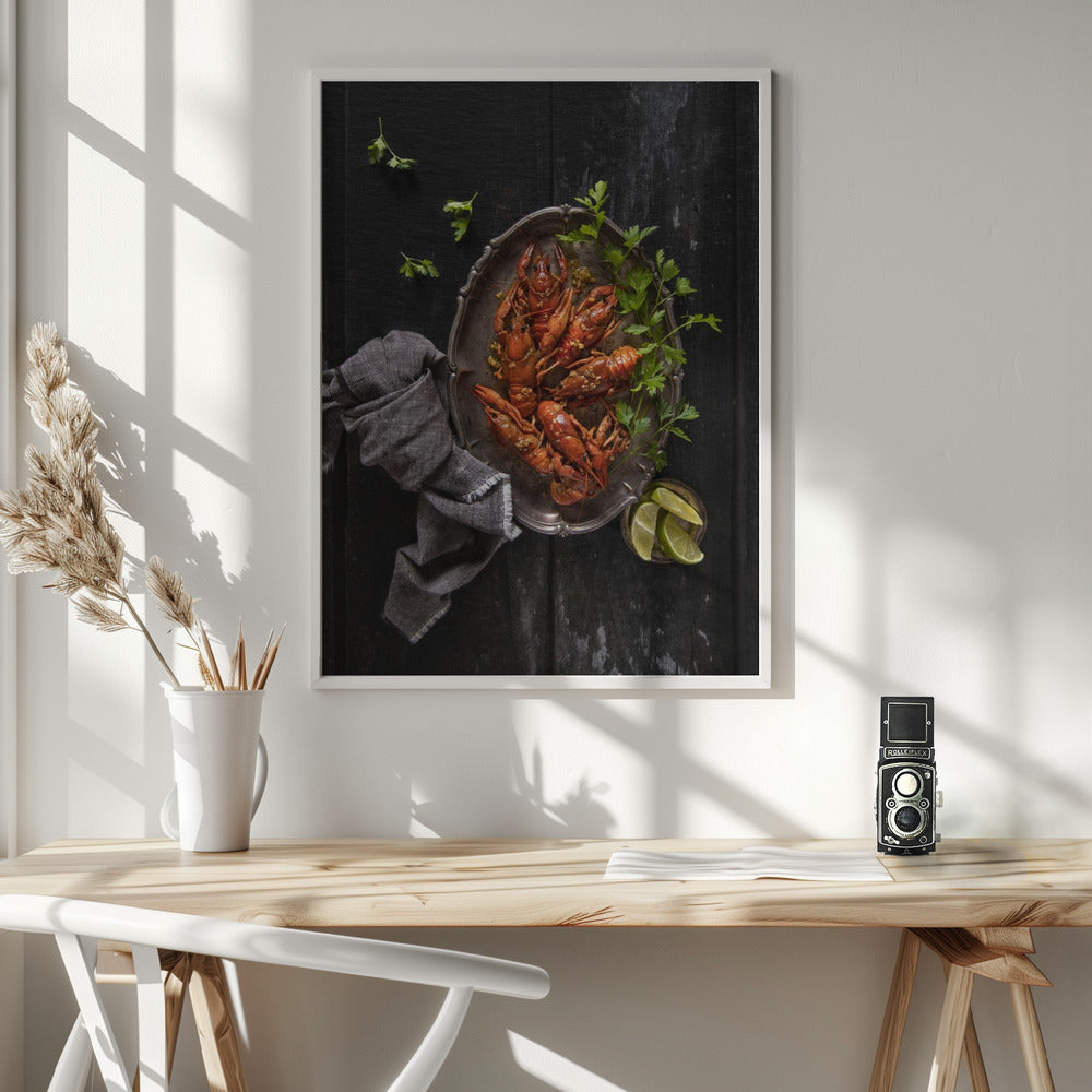 Crayfish and parsley Poster