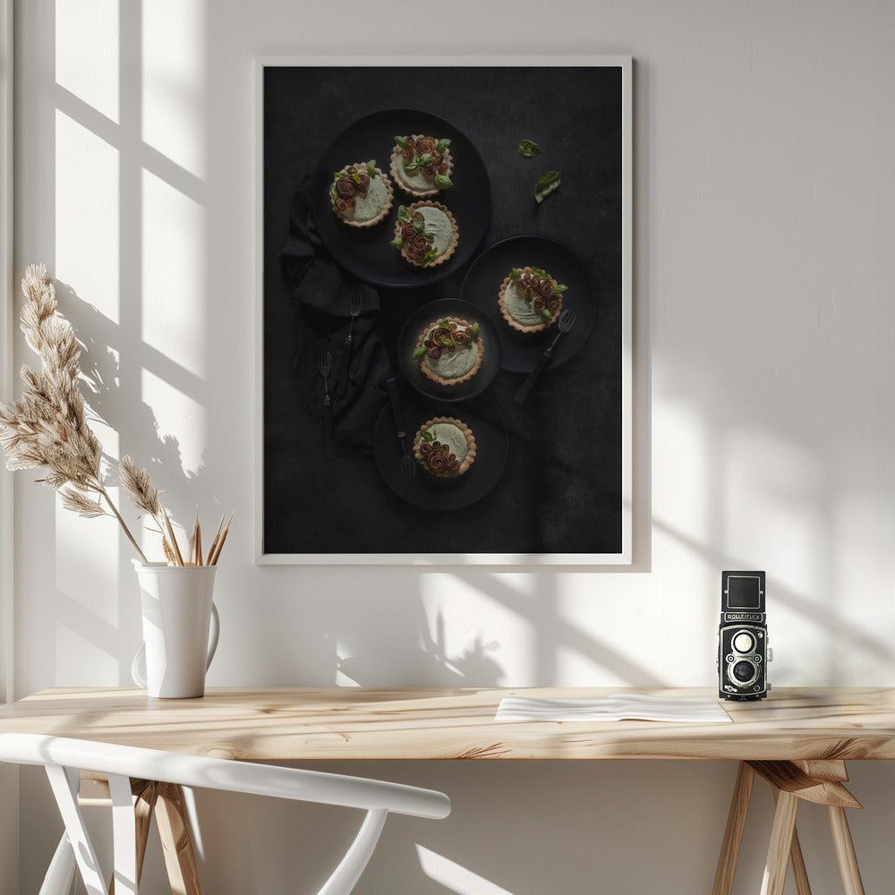 Basil and plum roses Poster