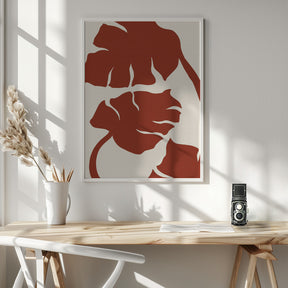 Monstera Brown Poster