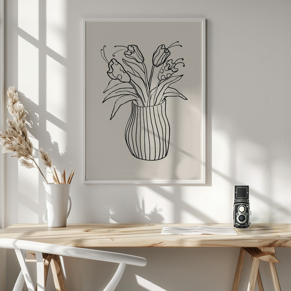 Vase Sketch Poster