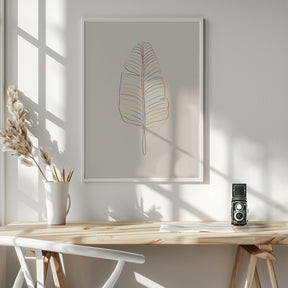 Banana Rainbow Leaf Poster