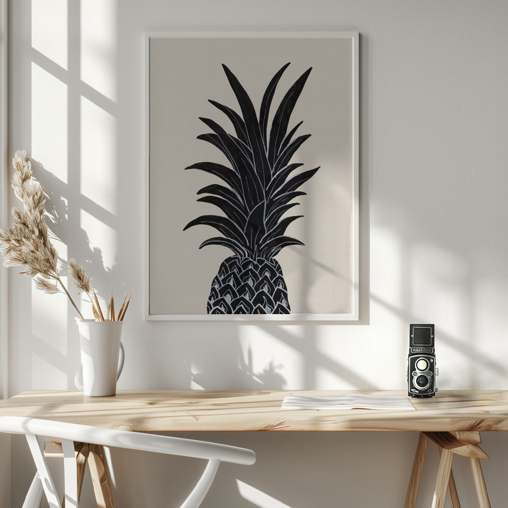 Black Pineapple Poster