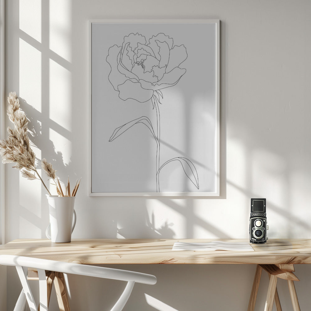 Peony Lines Poster