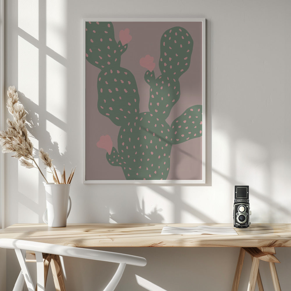 Green Cactus Poster