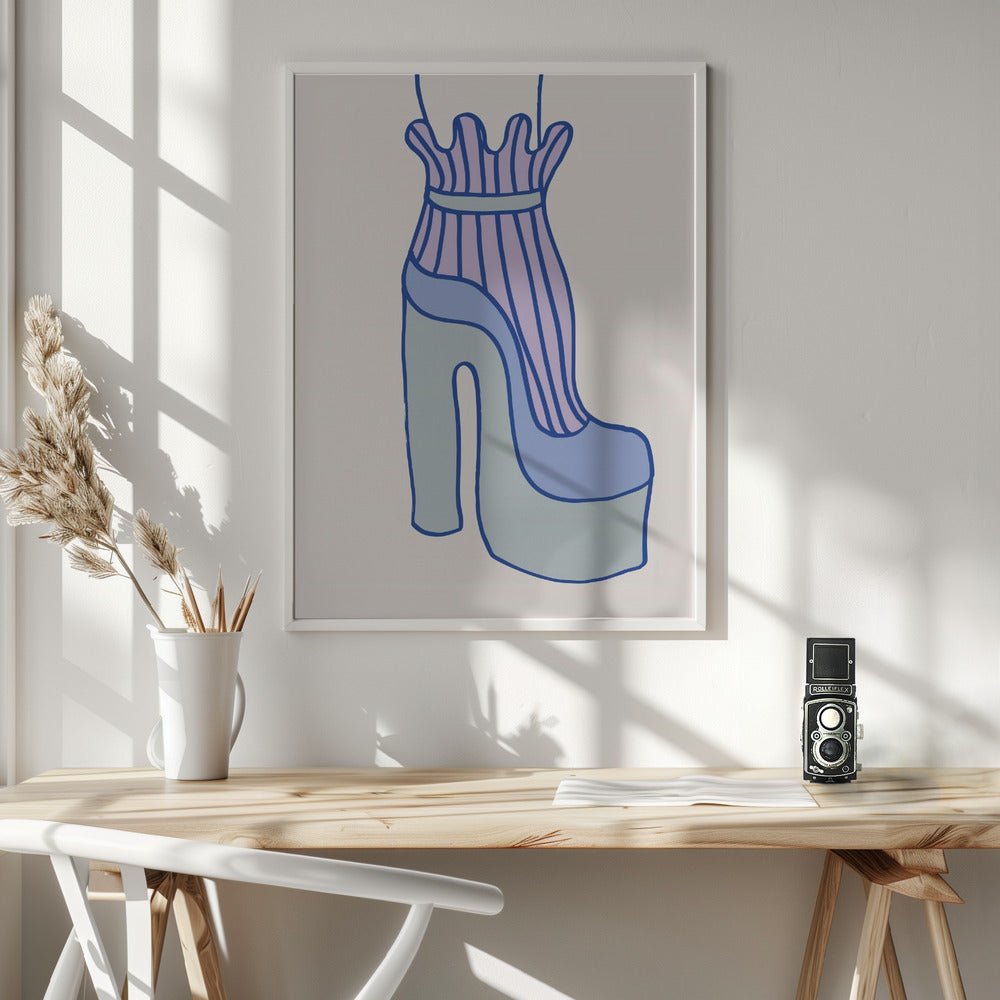 Blue Heel Poster