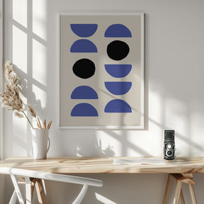 Blue Shapes Poster