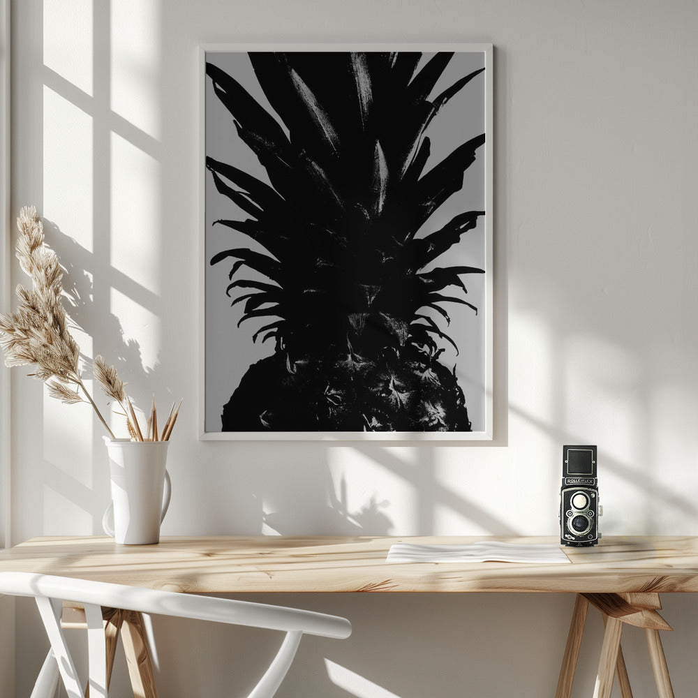 Pineapple bw Poster