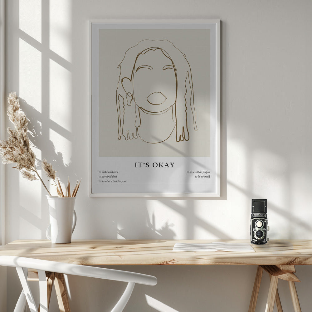 Woman line portrait Poster