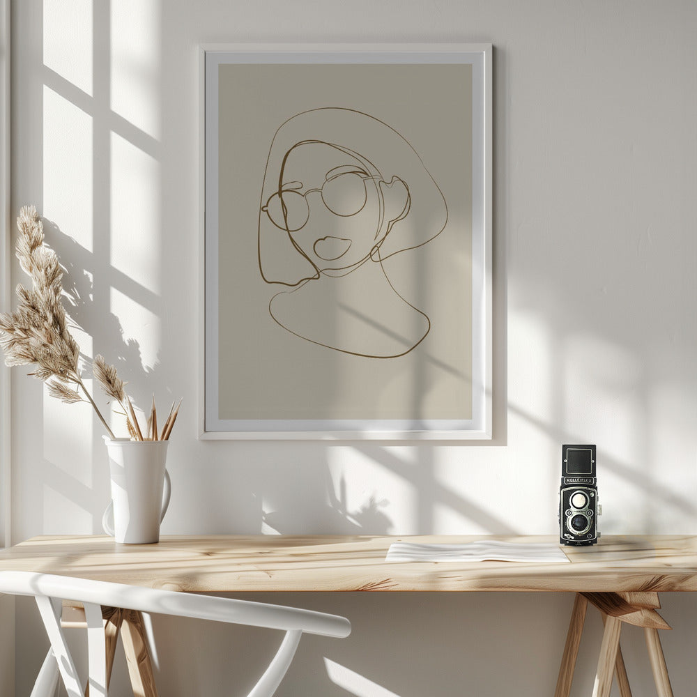 Female portrait Poster