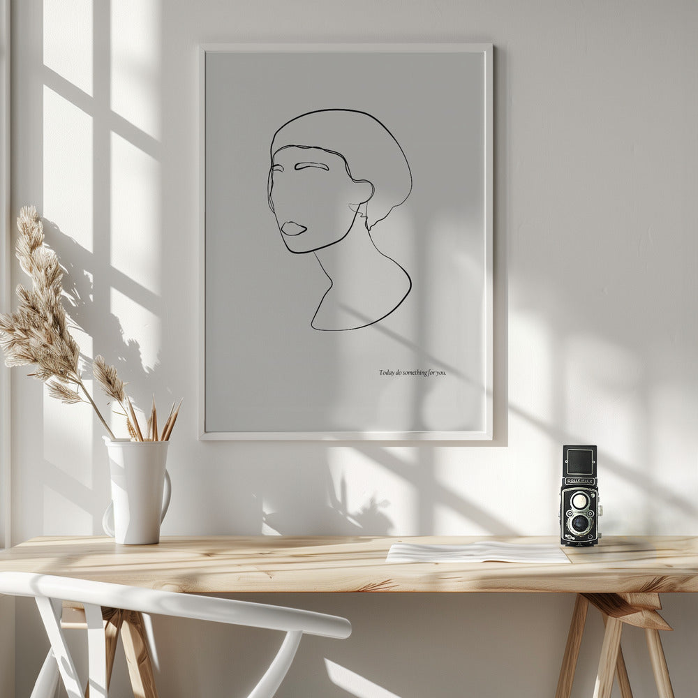 Abstract female portrait Poster