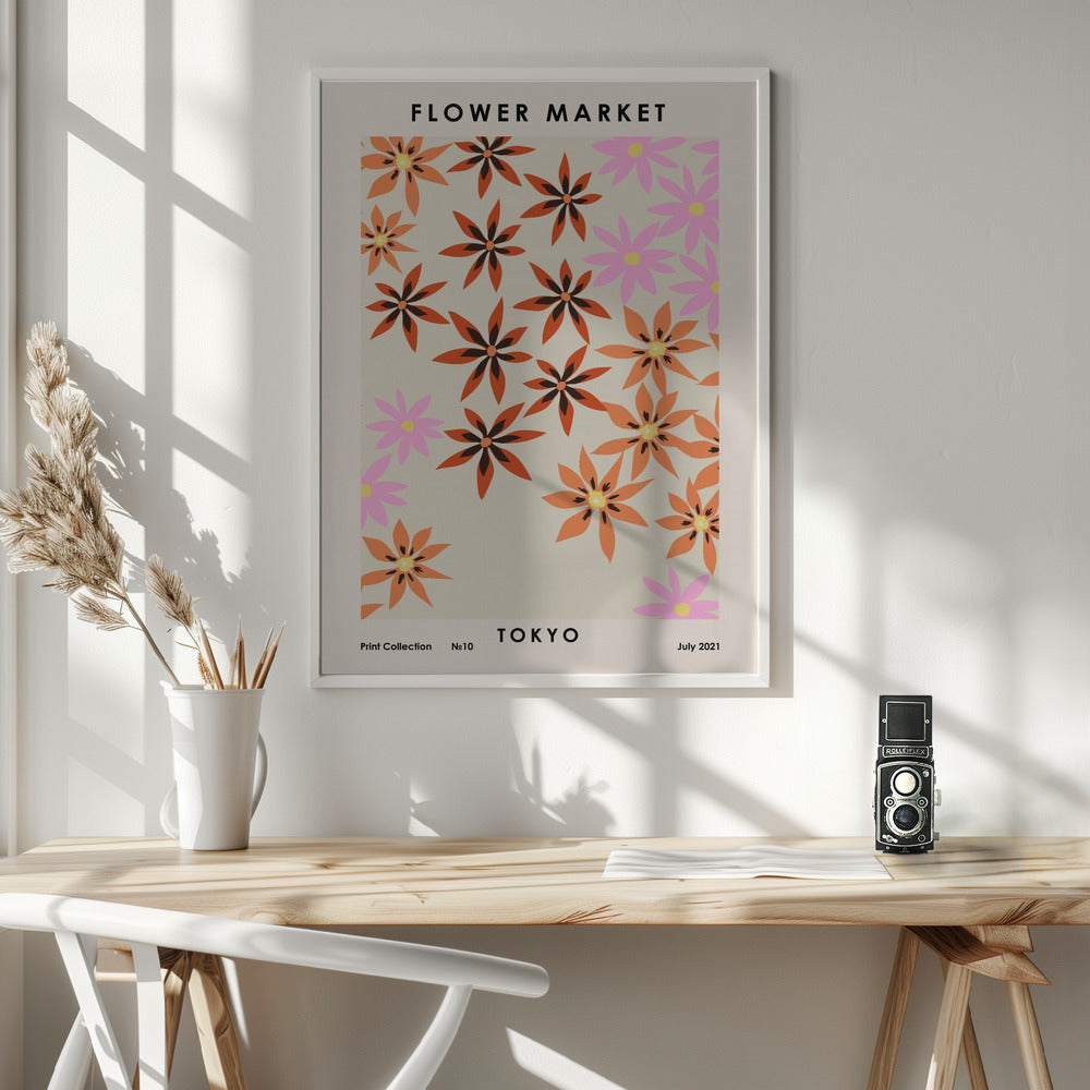 Flower Market Tokyo Poster