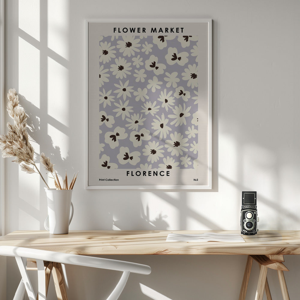 Flower Market Florence Poster