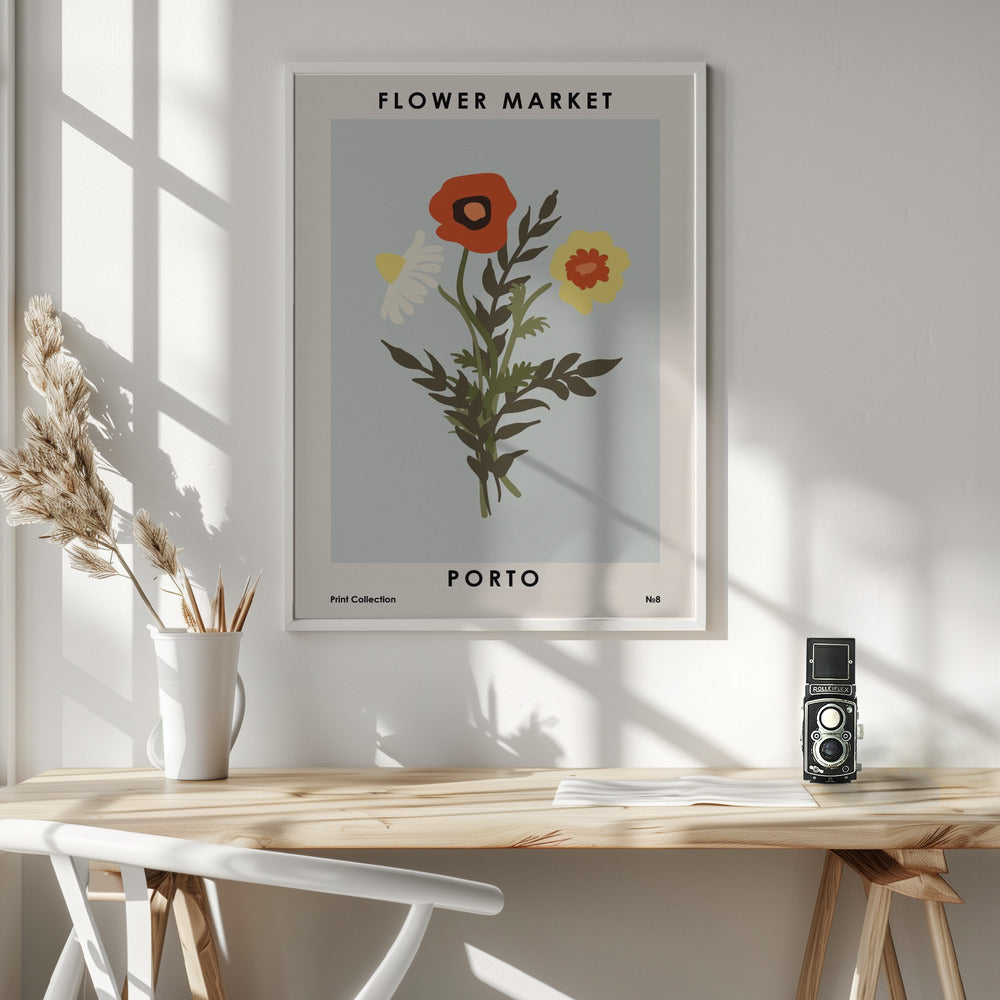 Flower Market Porto Poster
