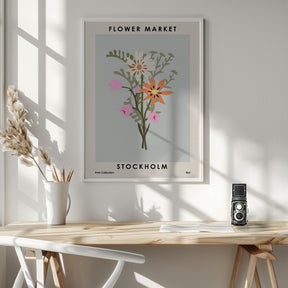 Flower Market Stockholm Poster