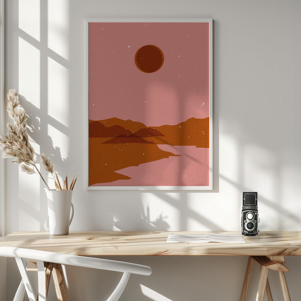 Moon  landscape Poster