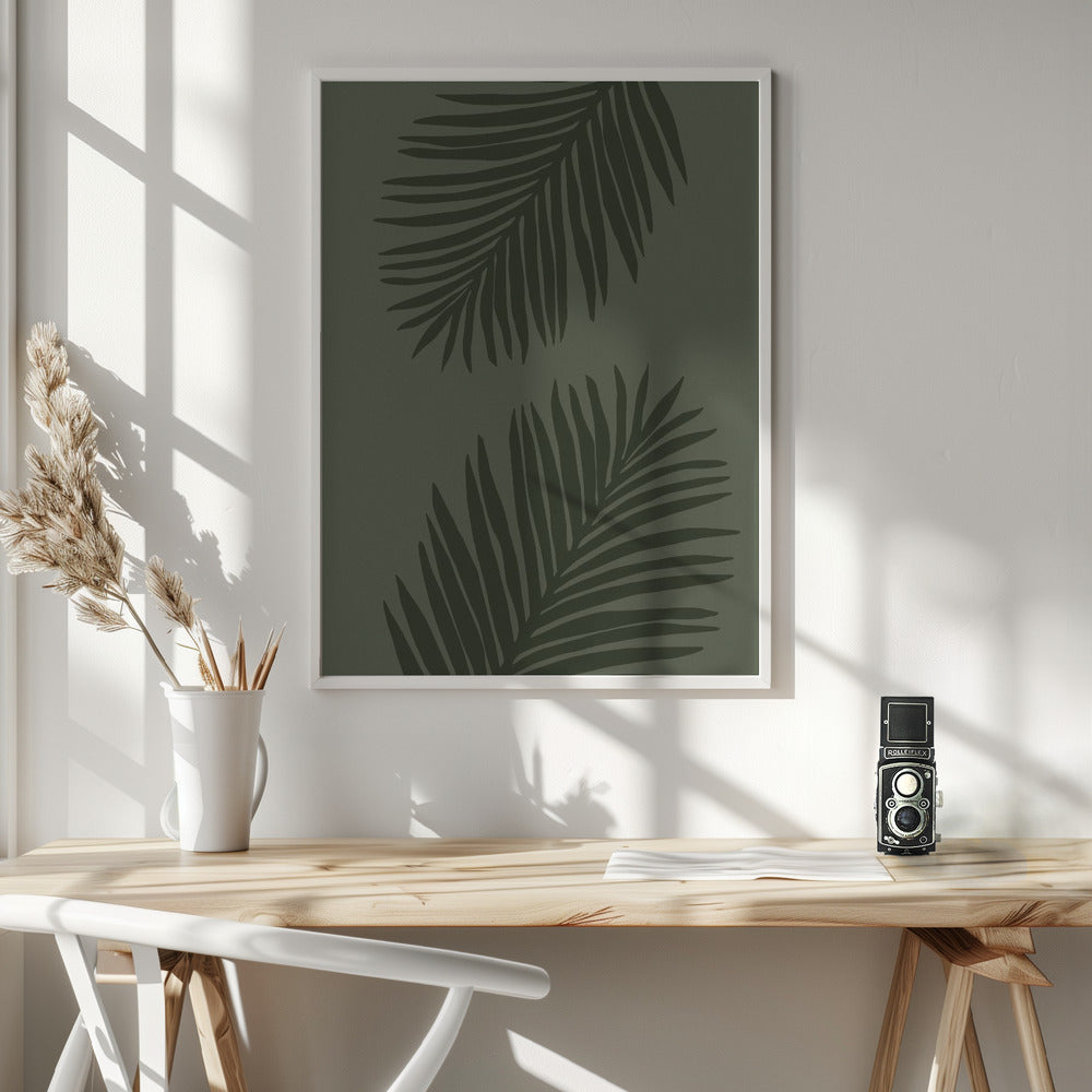 PALM LEAF 05 ALL GREEN Poster