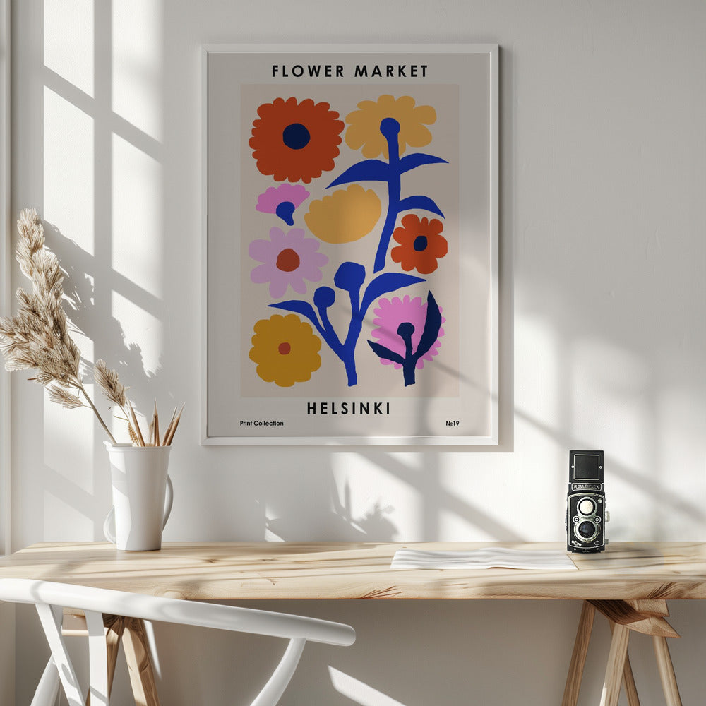 Flower Market. Helsinki Poster