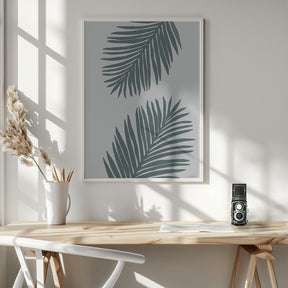 Palm Leaf Gray with tint of green 02Palm Leaf Color Matched 02 Poster