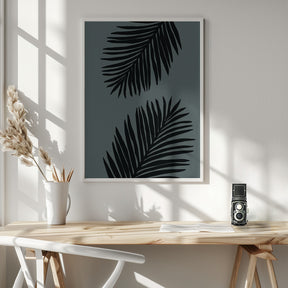 Palm Leaf Gray with tint of green 03 Poster