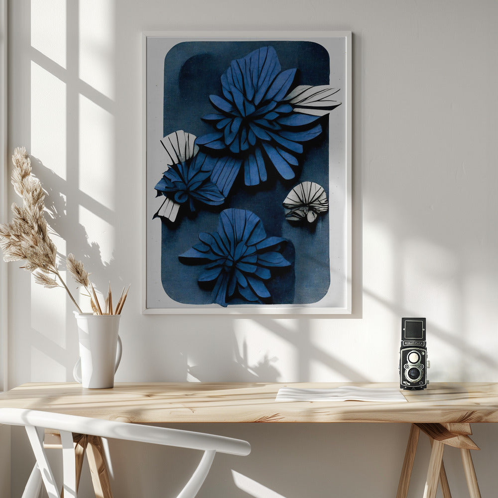 Blue Blossoms Poster