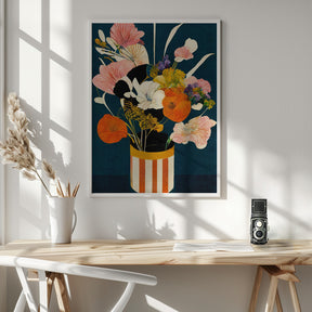 Flowers At Night Poster