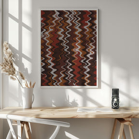 Earthy Color Zig Zag Pattern Poster