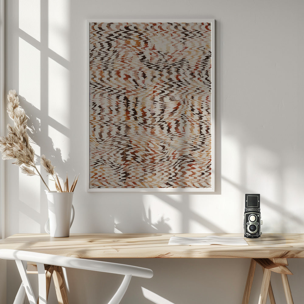 Ethno Zig Zag Pattern Poster