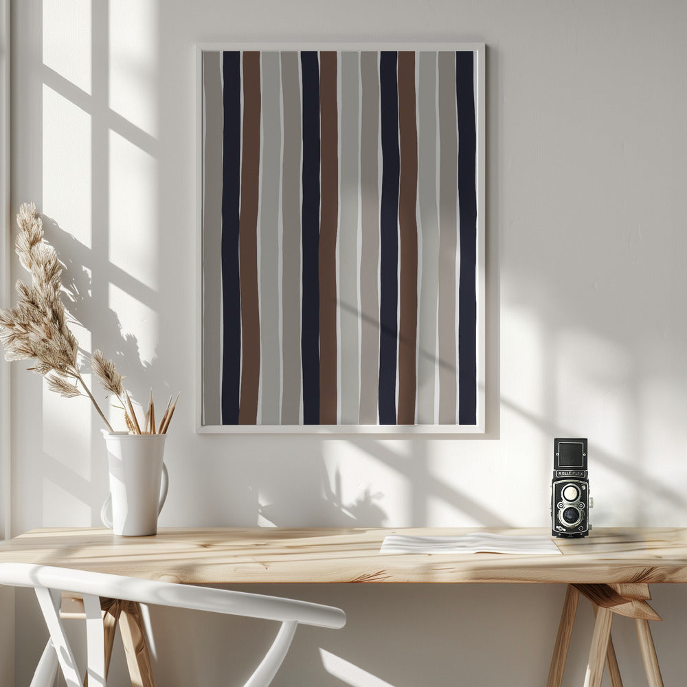 Gentle Color Stripes Poster