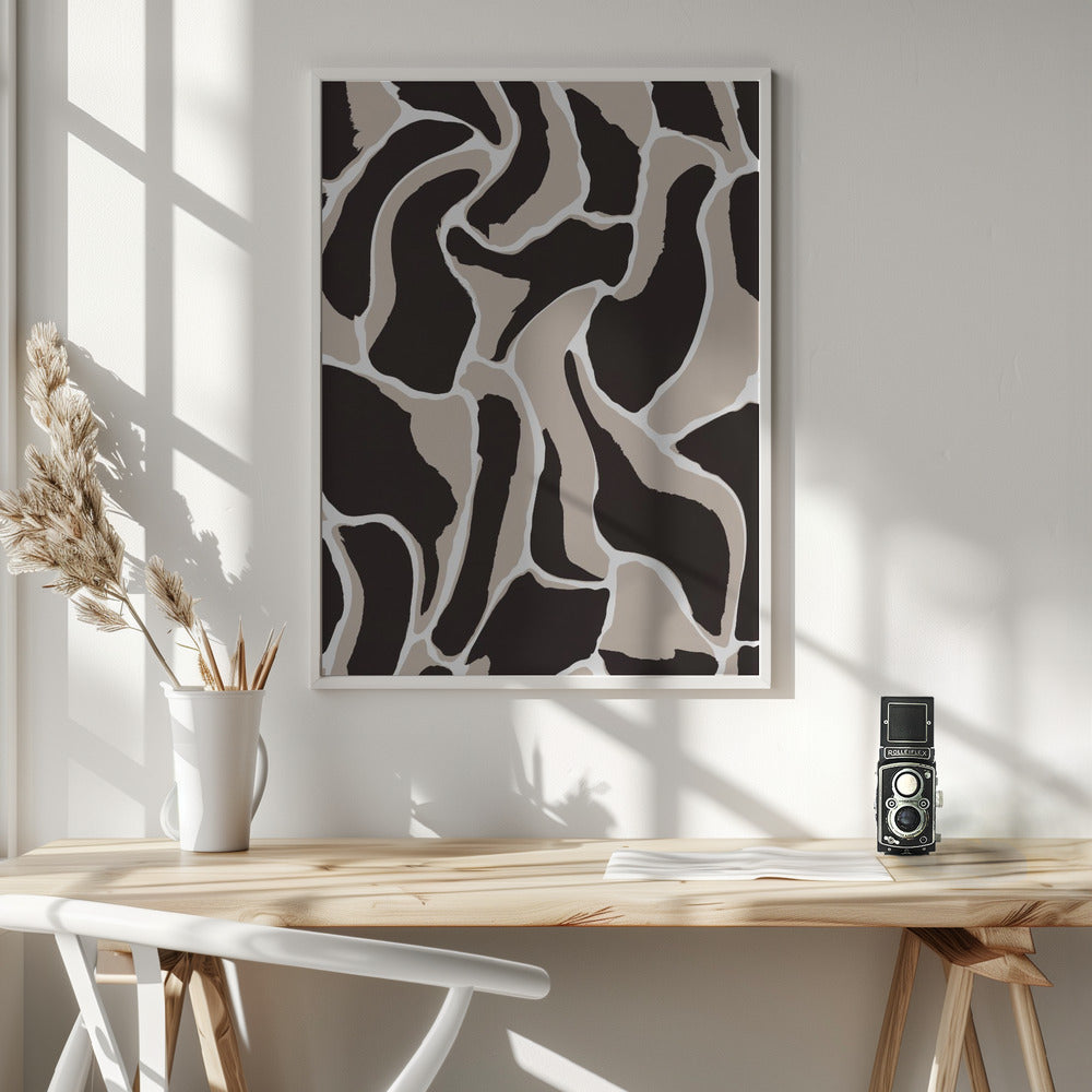 Brown Animal Pattern Poster