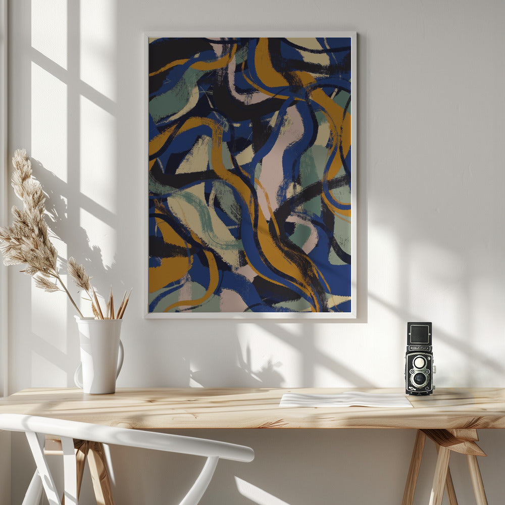 Colorful Strokes Pattern Poster