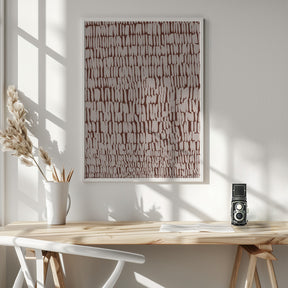 Short Beige Strokes Pattern Poster