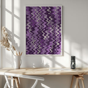 Purple Wavey Pattern Poster