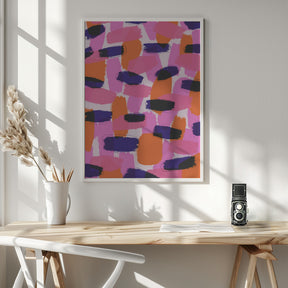 Pink And Purple Strokes Poster