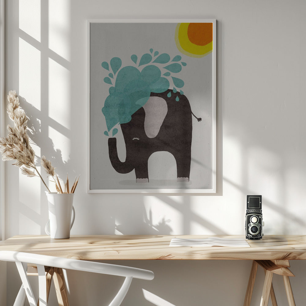 Funny elephant Poster