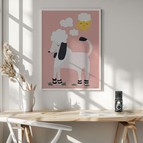 Happy Poodle Poster