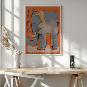 Happy Elephant Poster