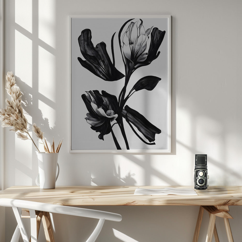 Black Flower Poster