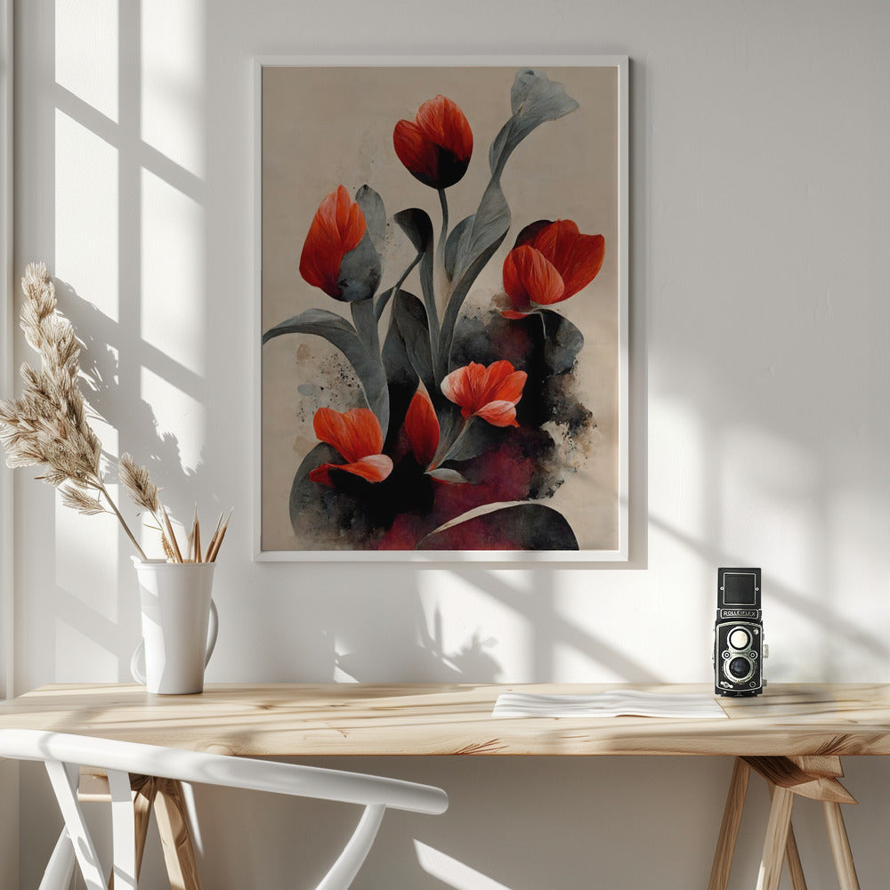 Red Tulips Poster