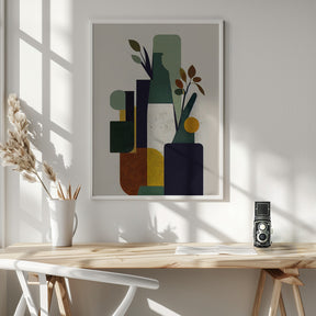 Bottle and Plant Poster