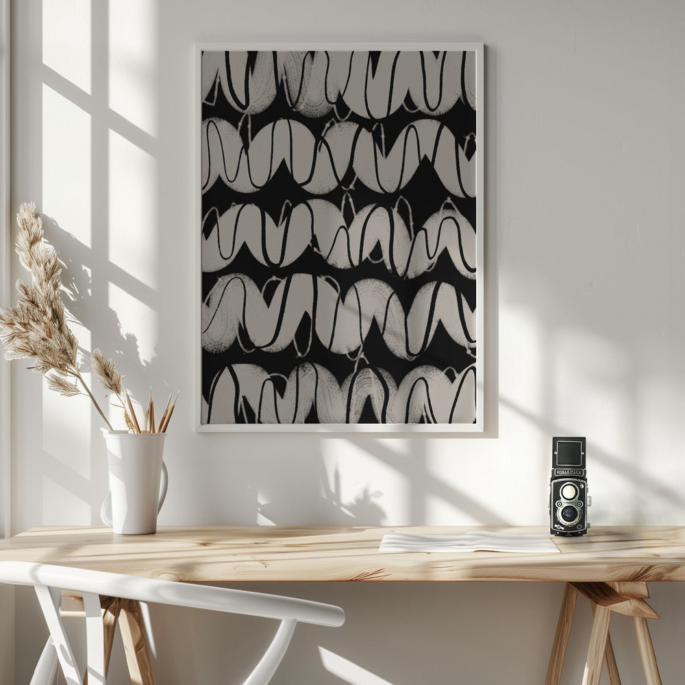 Radio Waves Pattern Poster