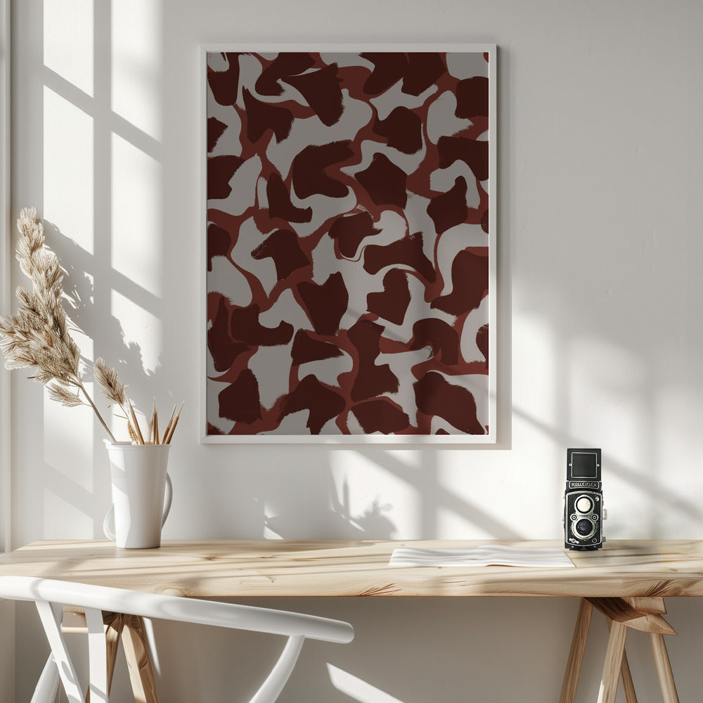 Brown Beige Fur Pattern Poster