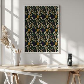 Leafs And Corn Pattern Poster