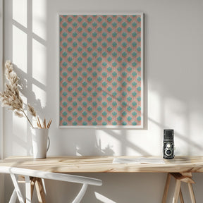 Turquoise Rhombus Pattern Poster