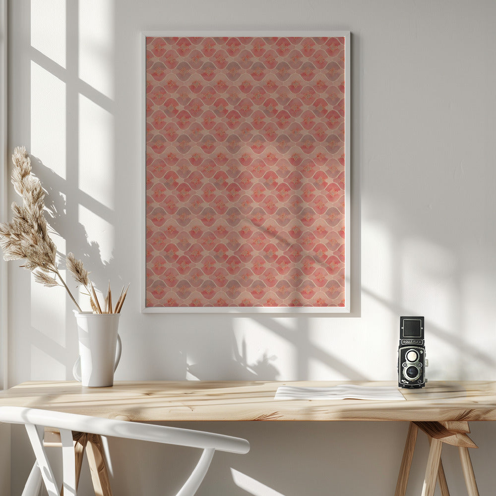 Pink Romantic Pattern Poster